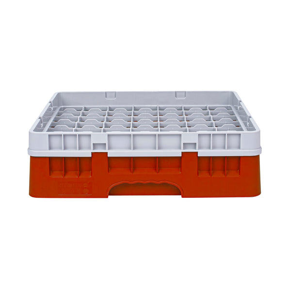 Restaurantware Clean Tek Professional Red Glass Rack - 49 Compartments 1 Full Drop Extender - 19 3/4" X 19 3/4" X 5 3/4" - 1 Count Box