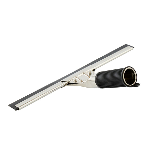 Restaurantware Clean Tek Professional Stainless Steel Window Squeegee - With Black Rubber Grip - 11 3/4" - 1 Count Box