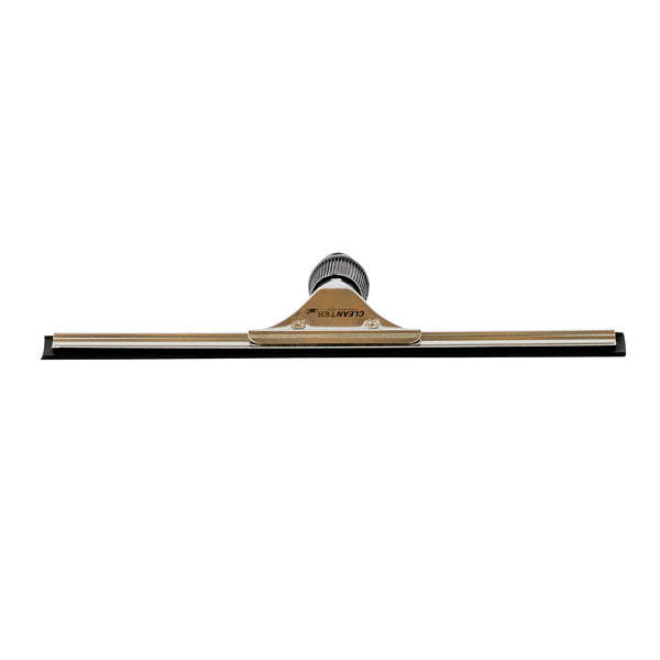 Restaurantware Clean Tek Professional Stainless Steel Window Squeegee - With Black Rubber Grip - 11 3/4" - 1 Count Box