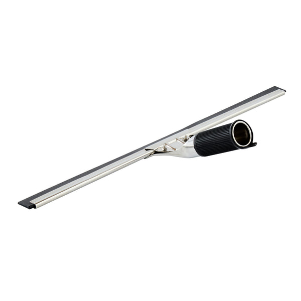 Restaurantware Clean Tek Professional Stainless Steel Window Squeegee - With Black Rubber Grip - 17 3/4" - 1 Count Box