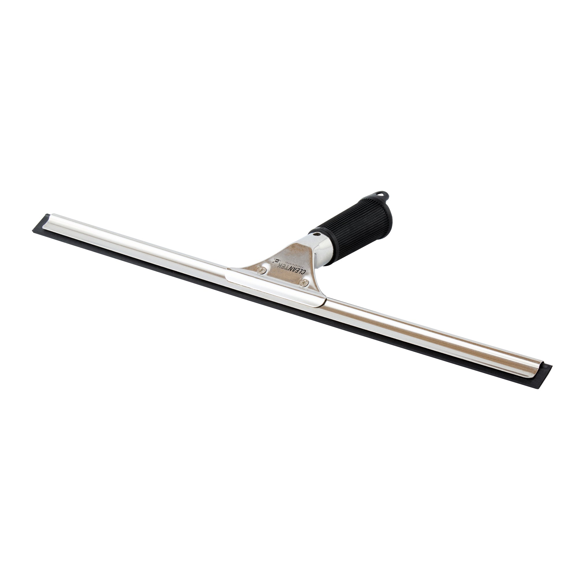 restaurantware Clean Tek Professional Stainless Steel Window Squeegee - with Black Rubber Grip - 17 3/4" - 1 count box