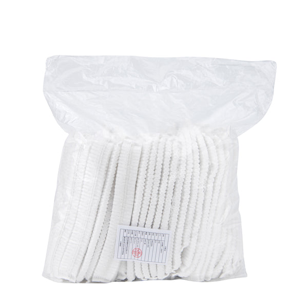 Restaurantware Clean Tek Professional White Disposable Bouffant Cap Hair Net - 21" - 1000 Count Box
