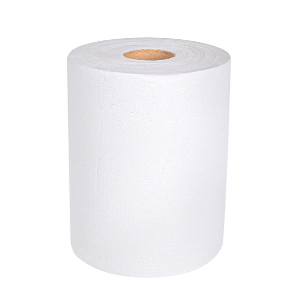 Restaurantware Clean Tek Professional White Paper Towel Roll - 1-Ply - 600' X 8" - 12 Count Box