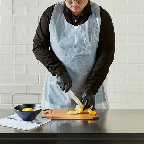 Restaurantware Clean Tek Professional White Plastic Disposable Apron - 42" X 27 1/2" - 1000 Count Box