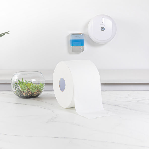 Restaurantware Clean Tek Professional White Toilet Paper Roll - 2-Ply Center Pull - 876' X 7 3/4" - 12 Count Box