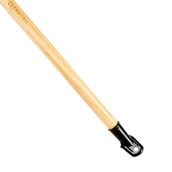 Restaurantware Clean Tek Professional Wood Bolt Tip Push Broom Handle - 60" - 1 Count Box