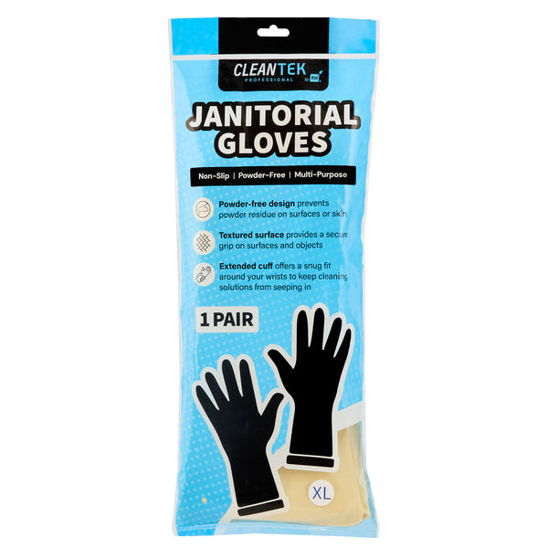 Restaurantware Clean Tek Professional Yellow Extra Large Latex Gloves - 22 Mil - 13" X 5 1/4" - Pair - 10 Count Box