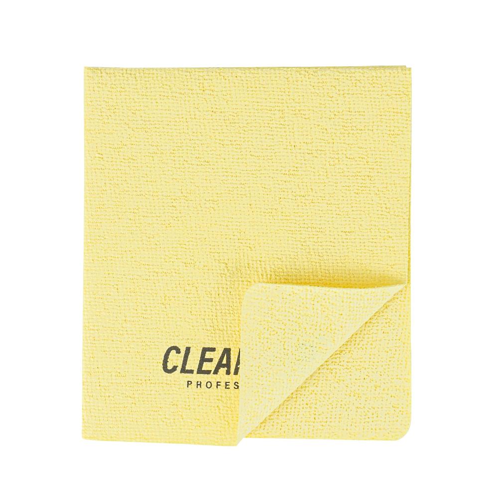 restaurantware Clean Tek Professional Yellow Microfiber Cleaning / Drying Cloth - 13'' x 15'' - 100 count box
