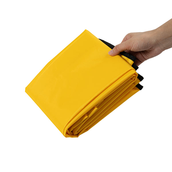 Restaurantware Clean Tek Professional Yellow Plastic Bag - For Heavy Duty 3-Shelf Janitor Cart - 1 Count Box