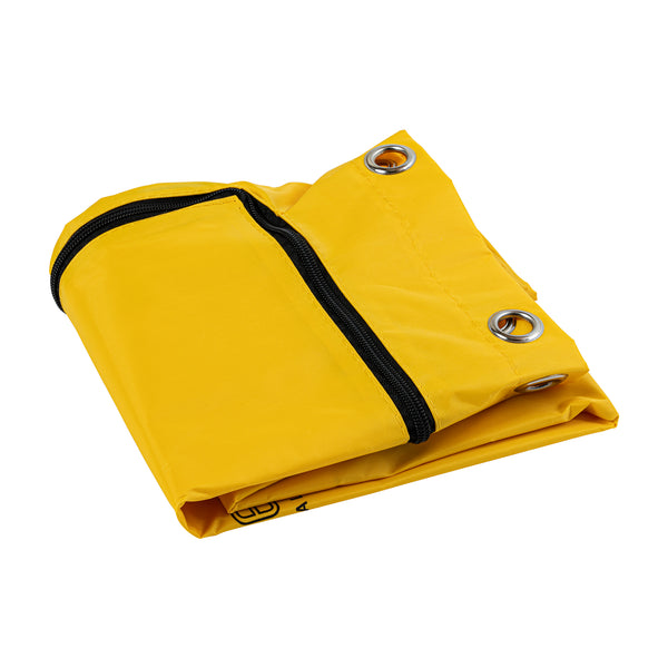 Restaurantware Clean Tek Professional Yellow Plastic Bag - With Zipper For Heavy Duty 3-Shelf Janitor Cart - 1 Count Box