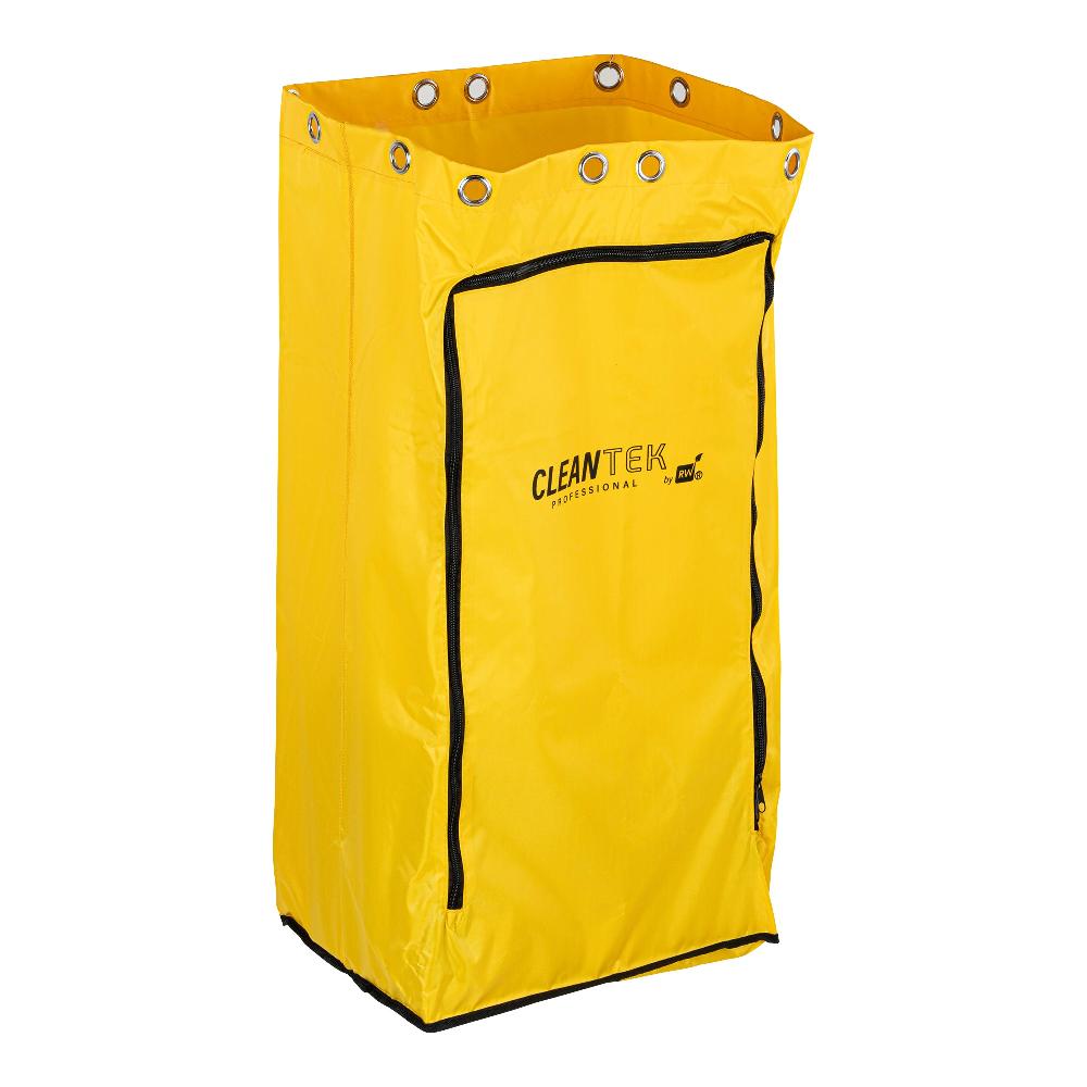 restaurantware Clean Tek Professional Yellow Plastic Bag - with Zipper for Heavy Duty 3-Shelf Janitor Cart - 1 count box