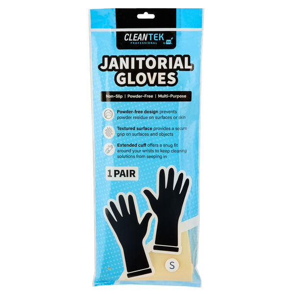Restaurantware Clean Tek Professional Yellow Small Latex Gloves - 22 Mil - 13" X 4 1/4" - Pair - 10 Count Box
