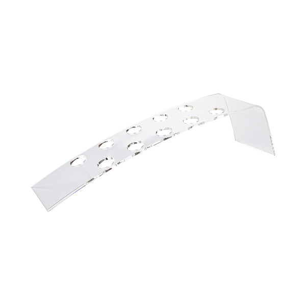 Restaurantware Clear Tek Clear Acrylic Angled Cone Stand - 10 Slots - 21 3/4" X 5 1/2" X 5 1/4" - 1 Count Box