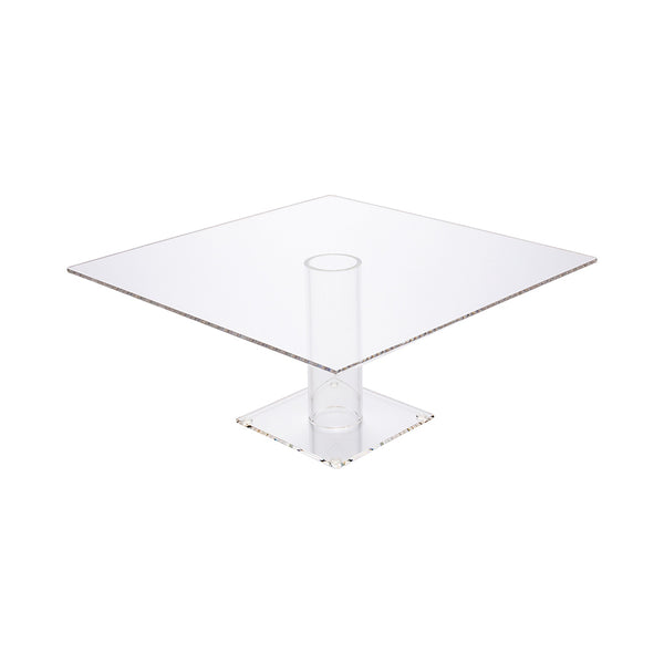 Restaurantware Clear Tek Clear Acrylic Buffet Display Stand - 10" X 10" X 4 3/4" - 1 Count Box