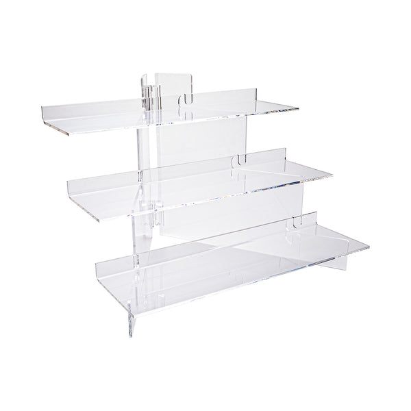 Restaurantware Clear Tek Clear Acrylic Buffet Stand - 3-Tier - 15 3/4" X 6" X 11 3/4" - 1 Count Box
