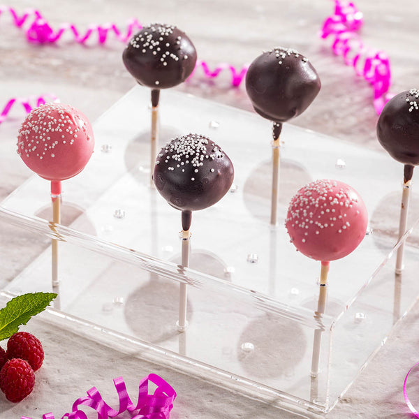 Restaurantware Clear Tek Clear Acrylic Cake Pop Holder - 15 Slots - 7 3/4" X 6" X 2" - 1 Count Box