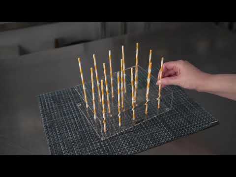 Restaurantware Clear Tek Clear Acrylic Cake Pop Holder - 15 Slots - 7 3/4" X 6" X 2" - 1 Count Box