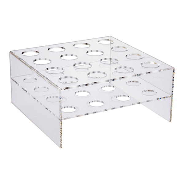 Restaurantware Clear Tek Clear Acrylic Cone Stand - 16 Slots - 6 3/4" X 6 3/4" X 3 1/4" - 1 Count Box