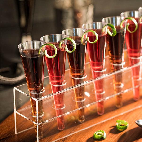 Restaurantware Clear Tek Clear Acrylic Cone Stand - 8 Slots - 12 3/4" X 2 1/4" X 3 1/4" - 1 Count Box