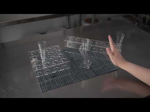 Restaurantware Clear Tek Clear Acrylic Cone Stand - 8 Slots - 12 3/4" X 2 1/4" X 3 1/4" - 1 Count Box