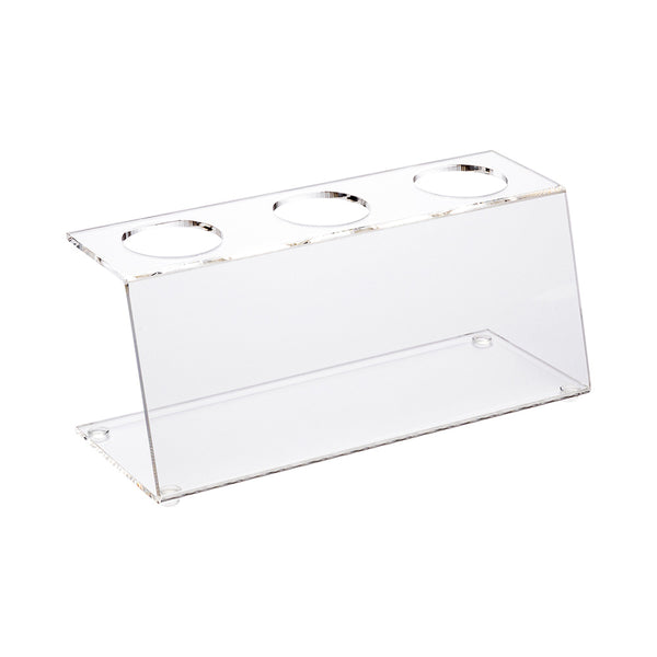 Restaurantware Clear Tek Clear Acrylic Ice Cream Cone Stand - 3 Slots - 7" X 2 3/4" X 3 1/4" - 1 Count Box