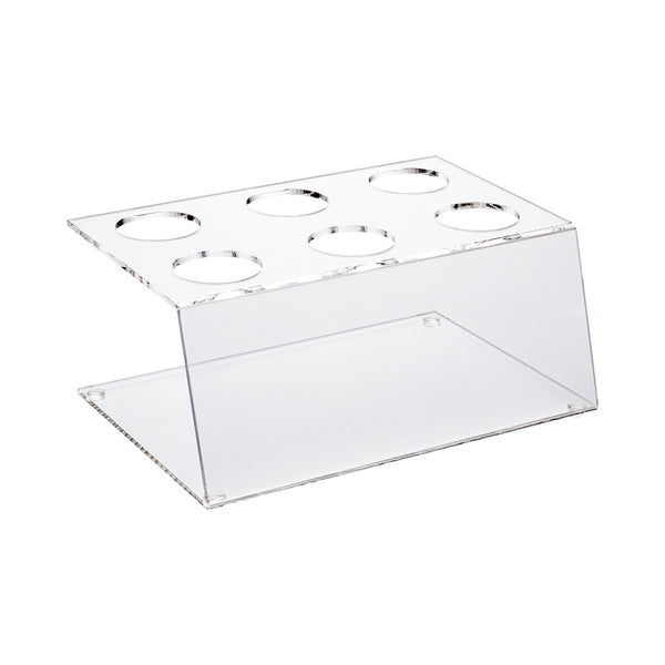 Restaurantware Clear Tek Clear Acrylic Ice Cream Cone Stand - 6 Slots - 7" X 5" X 3 1/4" - 1 Count Box