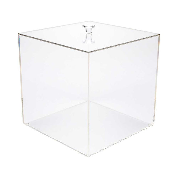 Restaurantware Clear Tek Clear Acrylic Large Candy Container - Display Box - 7 3/4" X 7 3/4" X 7 3/4" - 1 Count Box