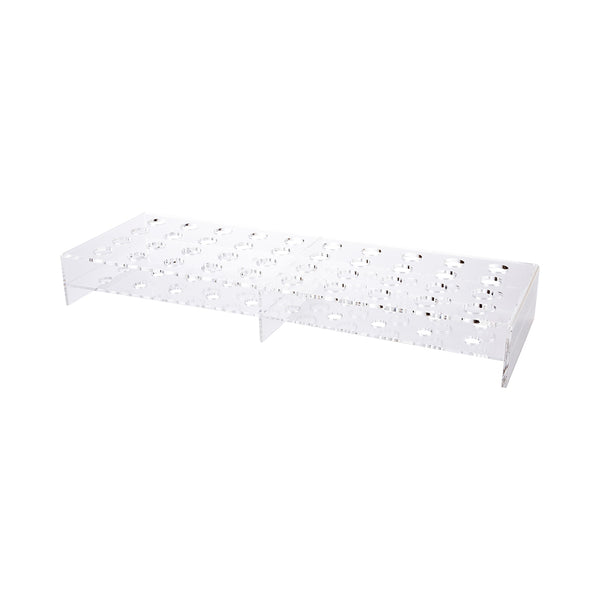 Restaurantware Clear Tek Clear Acrylic Pipette And Test Tube Holder - 40 Slots - 17 3/4" X 6" X 2 1/4" - 1 Count Box