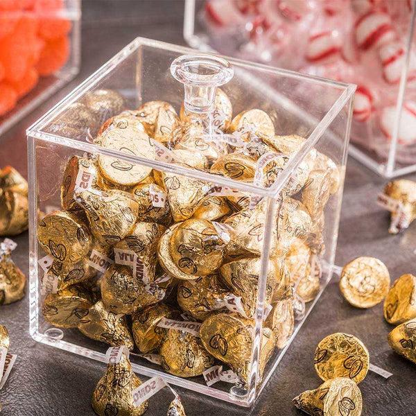 Restaurantware Clear Tek Clear Acrylic Small Candy Container - Display Box - 4" X 4" X 4" - 1 Count Box