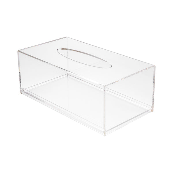 Restaurantware Clear Tek Clear Acrylic Tissue Box - 8 3/4" X 4 3/4" X 3 1/4" - 1 Count Box