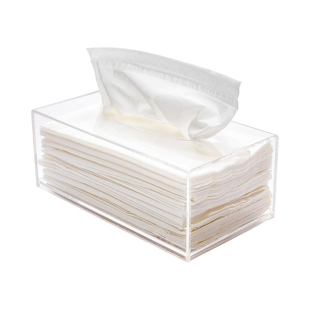 restaurantware Clear Tek Clear Acrylic Tissue Box - 8 3/4" x 4 3/4" x 3 1/4" - 1 count box