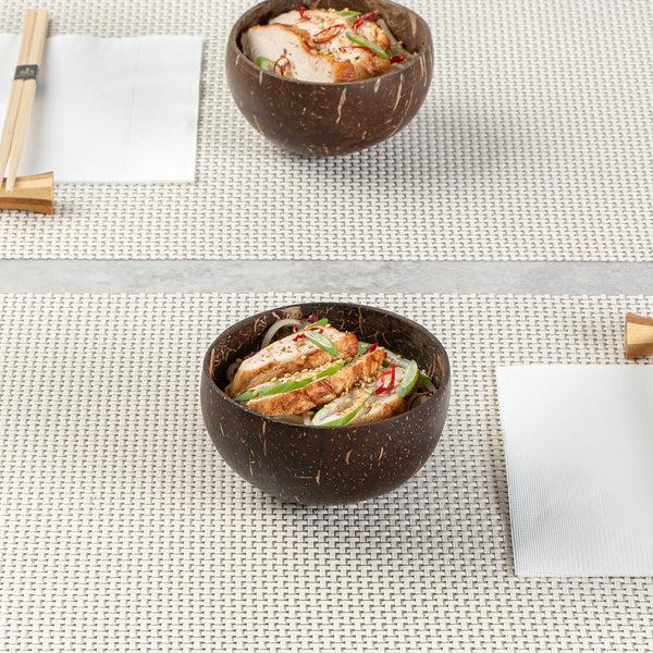 Restaurantware Coco Casa 10 Oz Handmade Coconut Bowl - Polished - 10 Count Box