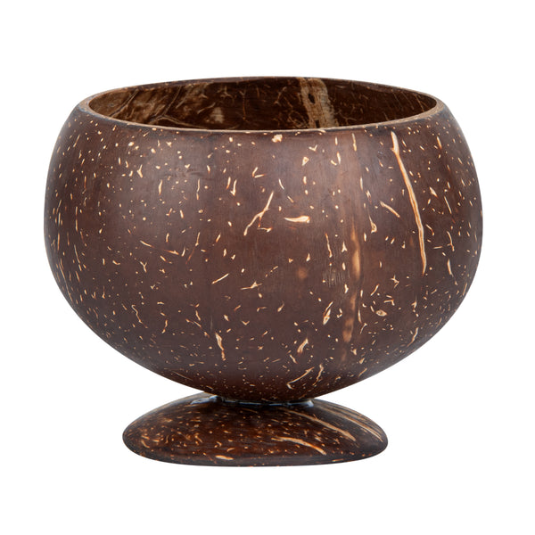 Restaurantware Coco Casa 10 Oz Handmade Coconut Cocktail Coconut Cup - 4" X 4" X 3 1/4" - 40 Count Box
