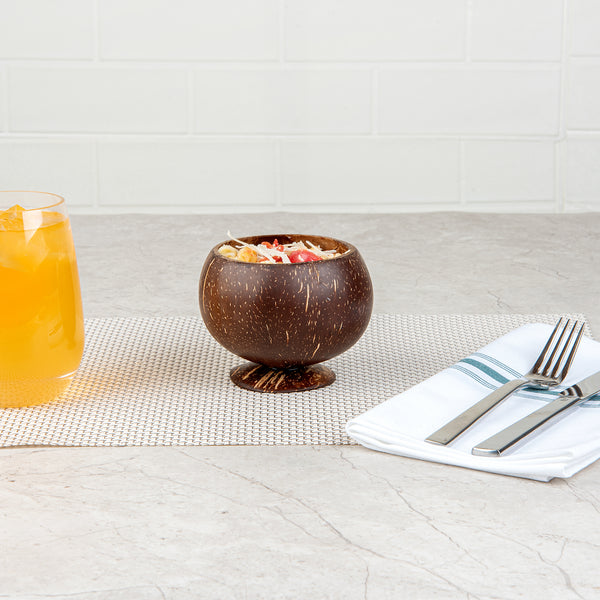 Restaurantware Coco Casa 10 Oz Handmade Coconut Cocktail Coconut Cup - 4" X 4" X 3 1/4" - 40 Count Box