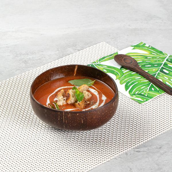 Restaurantware Coco Casa 16 Oz Handmade Coconut Bowl - Polished - 10 Count Box