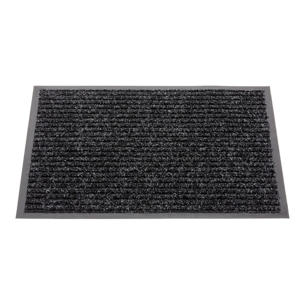 Restaurantware Comfy Feet Black Carpet Floor Mat - Ribbed - 36" X 24" - 1 Count Box