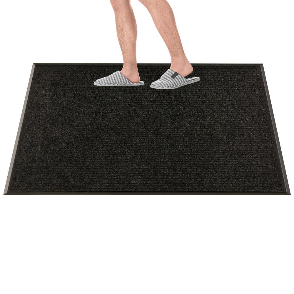 restaurantware Comfy Feet Black Carpet Floor Mat - Ribbed - 60" x 36" - 1 count box