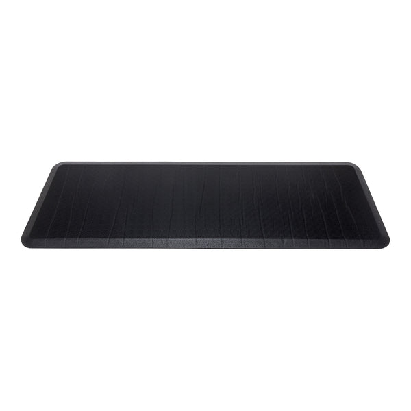 Restaurantware Comfy Feet Black Floor Mat - Extra-Padded Non-Slip Anti-Fatigue - 70" X 24" X 3/4" - 1 Count Box