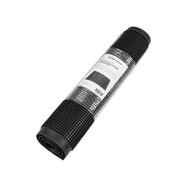 Restaurantware Comfy Feet Black Rubber Floor Mat - Non-Slip - 36" X 24" - 1 Count Box