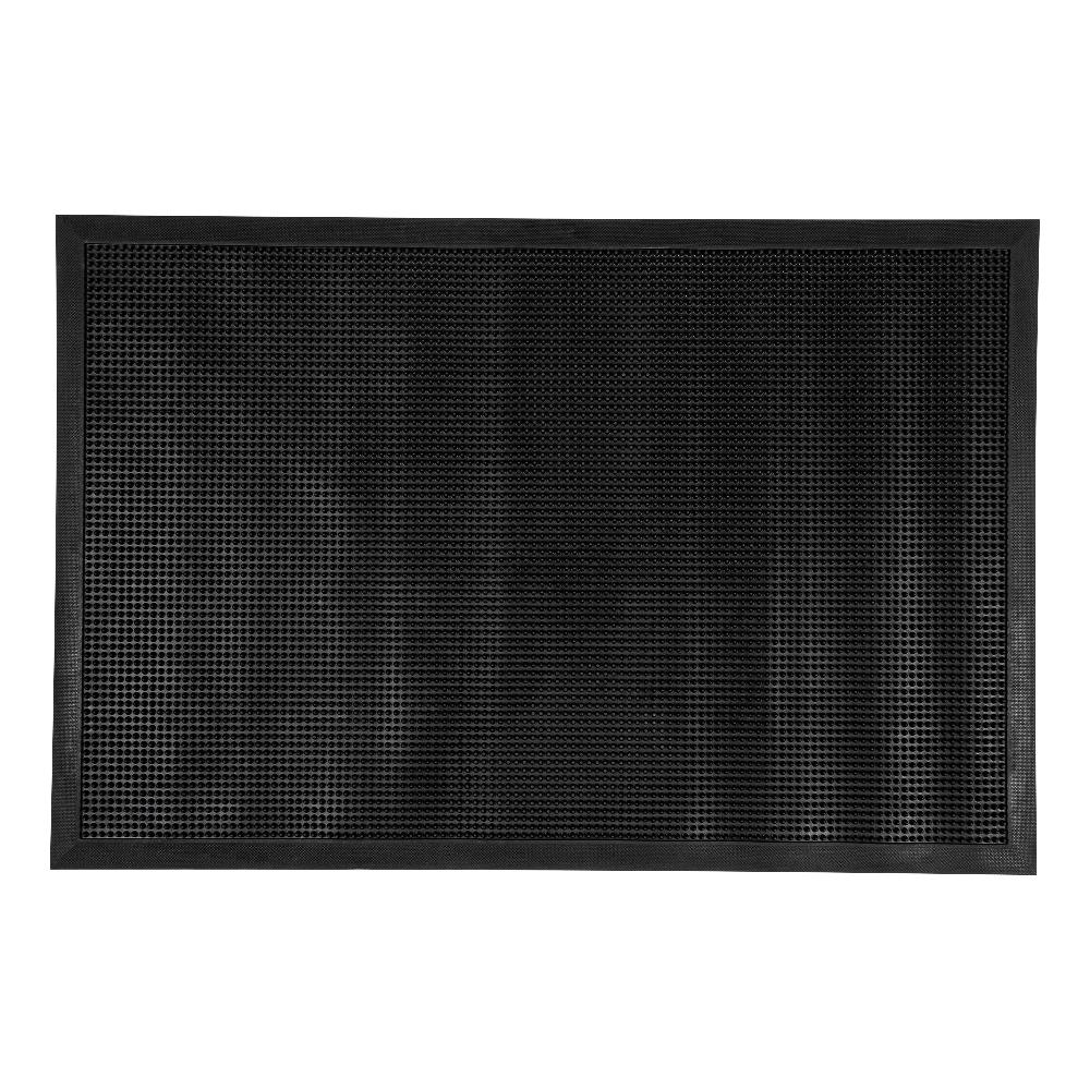 restaurantware Comfy Feet Black Rubber Floor Mat - Non-Slip - 36" x 24" - 1 count box