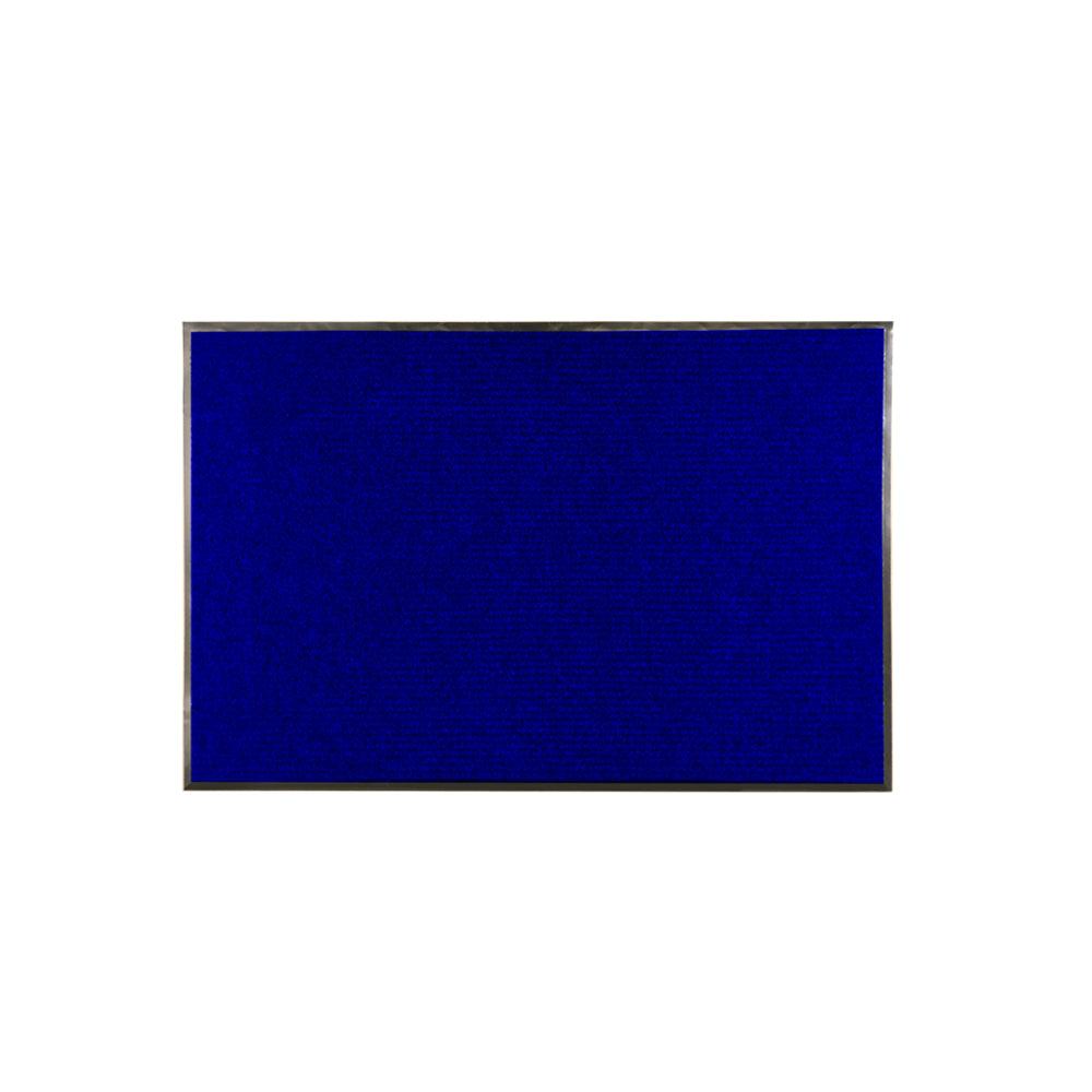 restaurantware Comfy Feet Blue Carpet Floor Mat - Ribbed - 36" x 24" - 1 count box