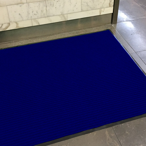 Restaurantware Comfy Feet Blue Carpet Floor Mat - Ribbed - 60" X 36" - 1 Count Box