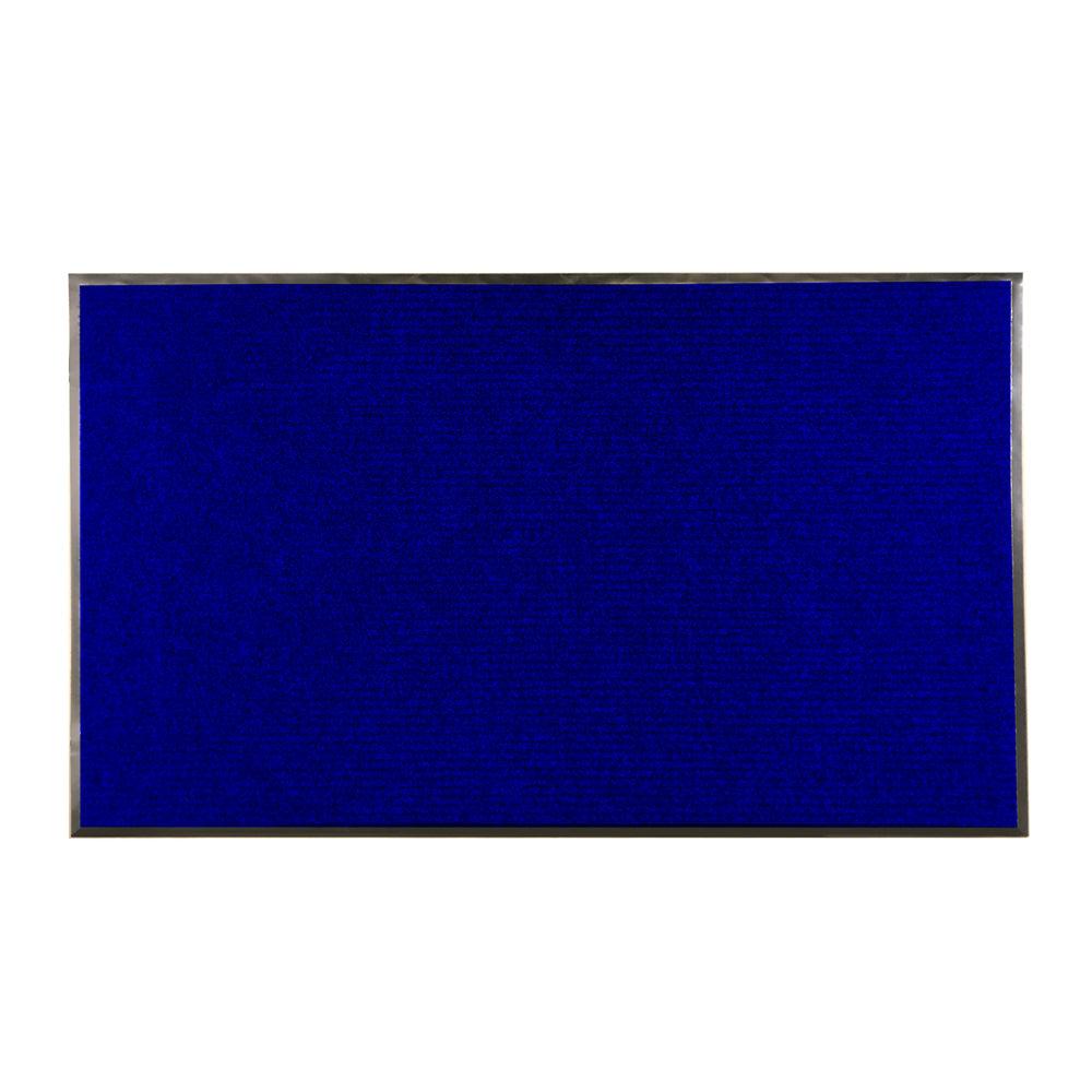 restaurantware Comfy Feet Blue Carpet Floor Mat - Ribbed - 60" x 36" - 1 count box