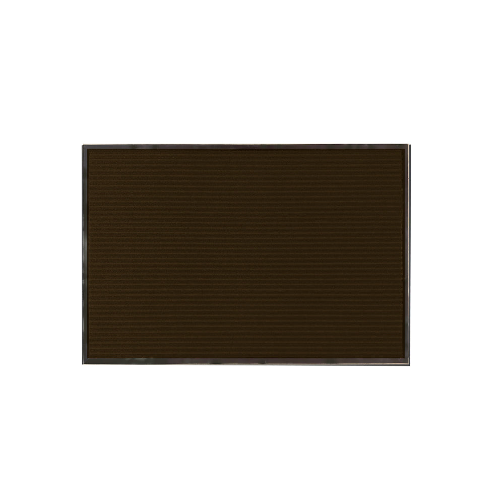 restaurantware Comfy Feet Brown Carpet Floor Mat - Ribbed - 36" x 24" - 1 count box