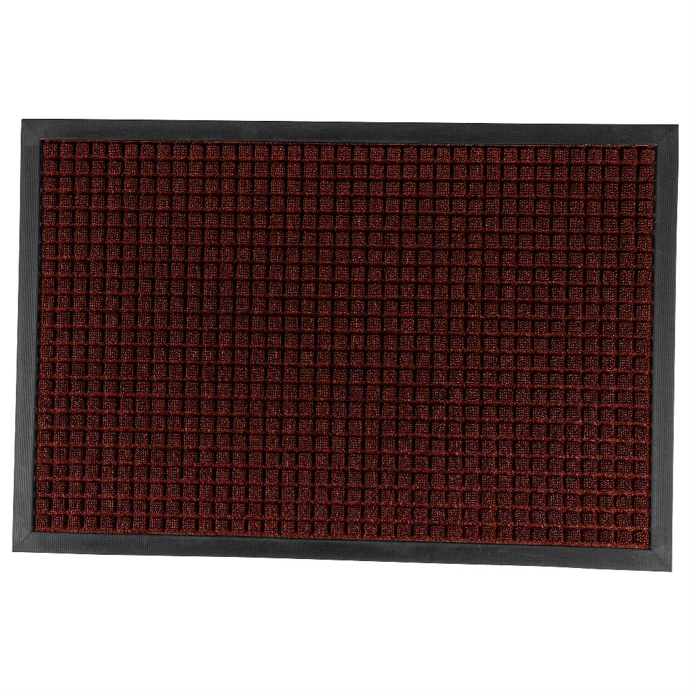 restaurantware Comfy Feet Burgundy Heavy-Duty Carpet Floor Mat - Waffle - 36" x 24" - 1 count box