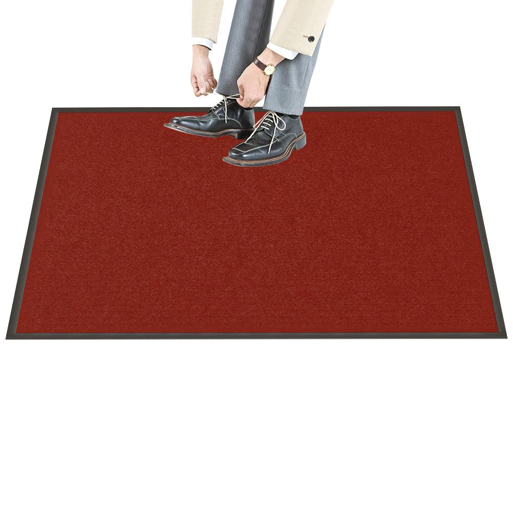 restaurantware Comfy Feet Dark Red Carpet Floor Mat - Ribbed - 60" x 36" - 1 count box
