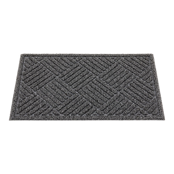 Restaurantware Comfy Feet Gray Heavy-Duty Outdoor Floor Mat - Diamond - 36" X 24" - 1 Count Box