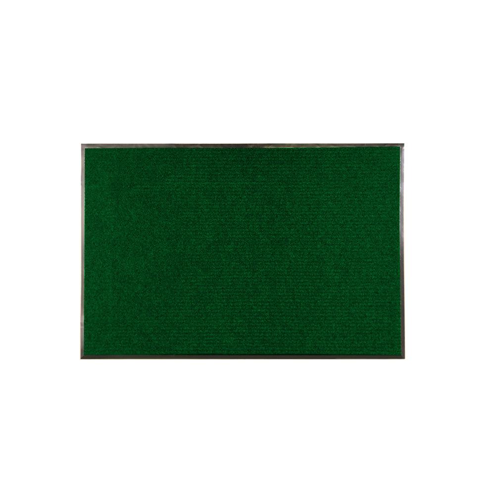 restaurantware Comfy Feet Green Carpet Floor Mat - Ribbed - 36" x 24" - 1 count box