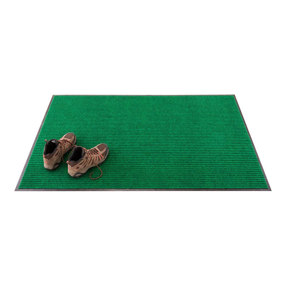 restaurantware Comfy Feet Green Carpet Floor Mat - Ribbed - 60" x 36" - 1 count box