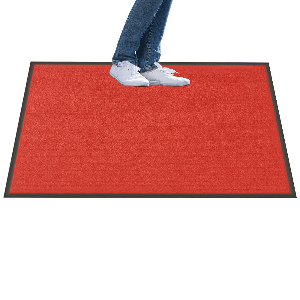 restaurantware Comfy Feet Red Carpet Floor Mat - Ribbed - 60" x 36" - 1 count box